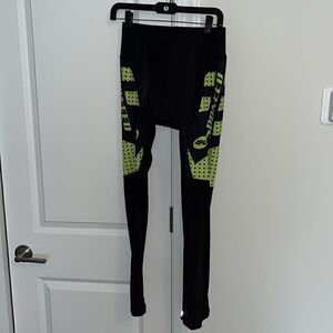 Spooned reflective Black padded Cycle stretch pants Leggings size M men’s